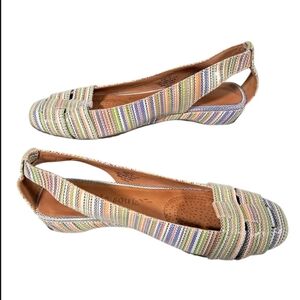 Kenneth Cole Gentle Souls "It's So Fun" multicolor leather slingback flat Size 6